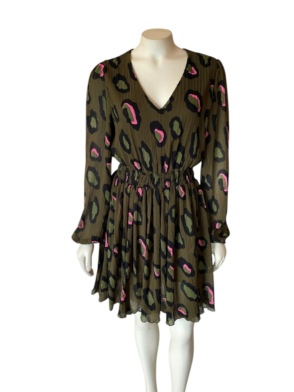 Essentiel Antwerp animal-print elasticated-waist dress size 2